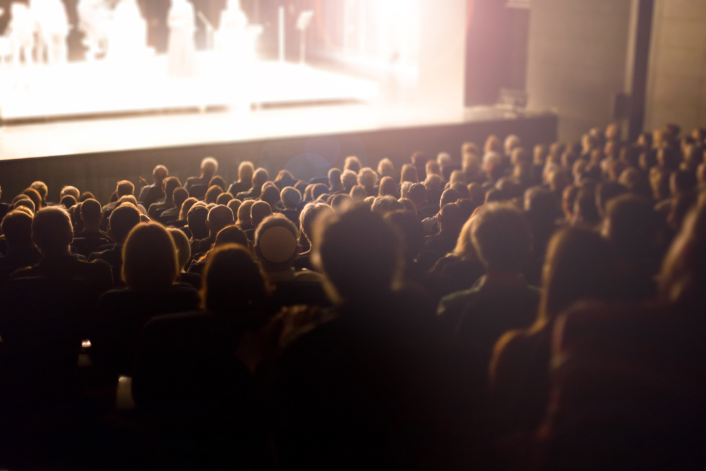 An audience waiting for show to begin