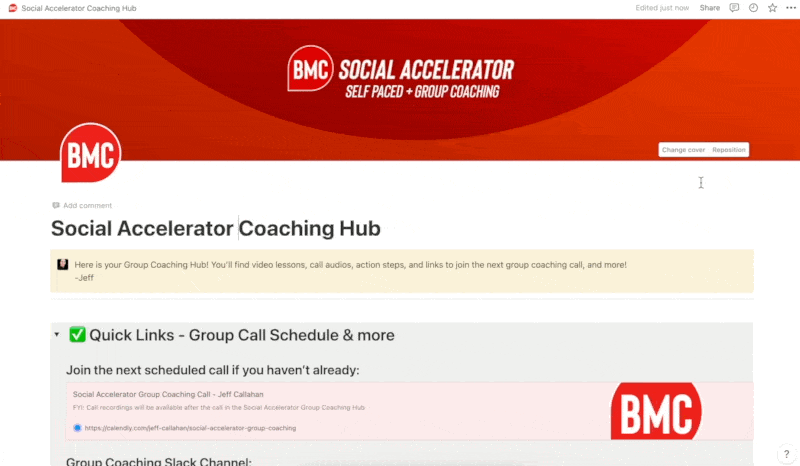 Social Accelerator Coaching Hub