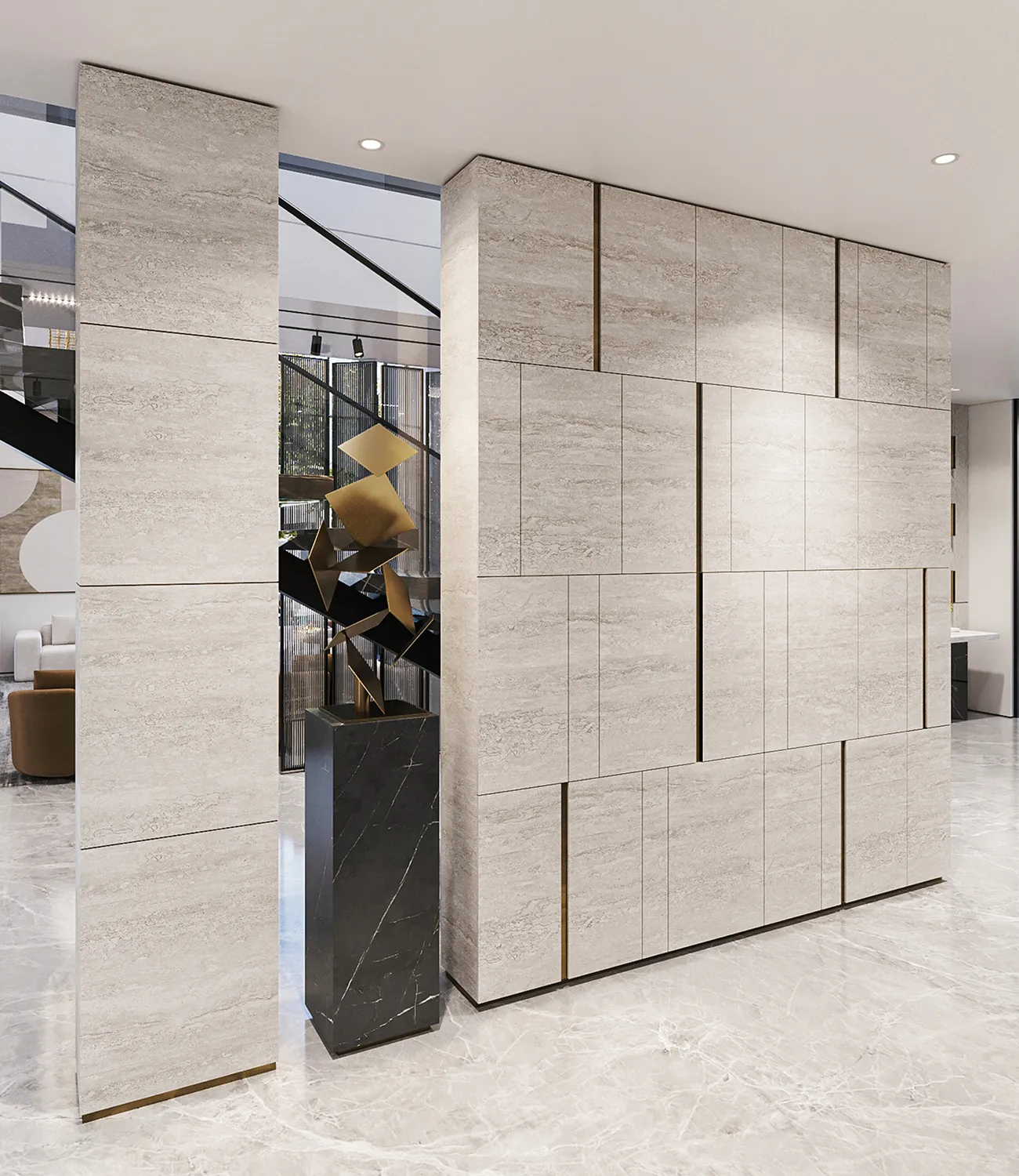 Private villa interior fit-out featuring bespoke joinery in Kampala.