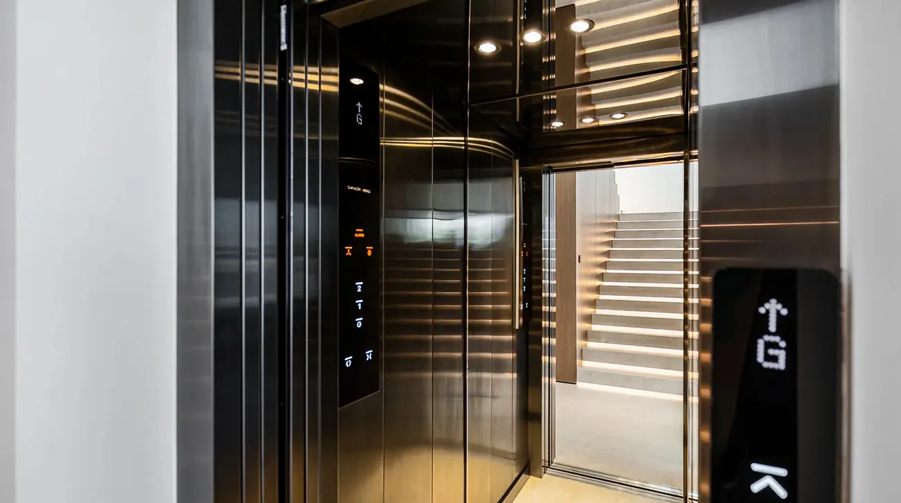 Luxurious renovated villa bedroom in Palm Jumeirah with water view and modern decor.