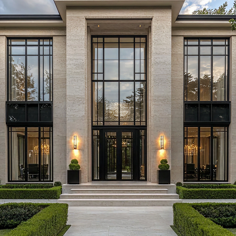Luxury villa interior design featuring a built-in pool in Dubai.