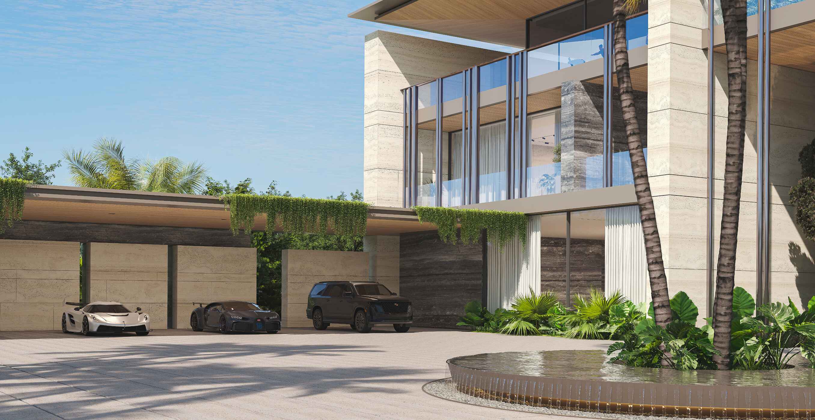 Luxury villa in Jubail Island featuring contemporary architecture by Rayfitout.