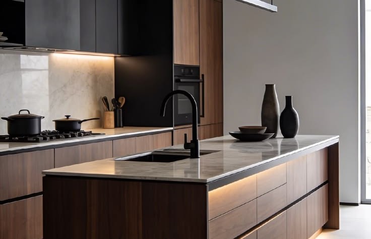 Kitchen worktop materials for a bespoke Dubai kitchen