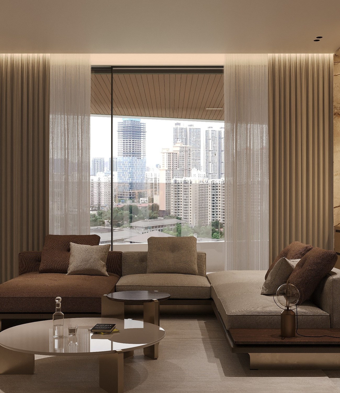 Penthouse Kampala living area detail
