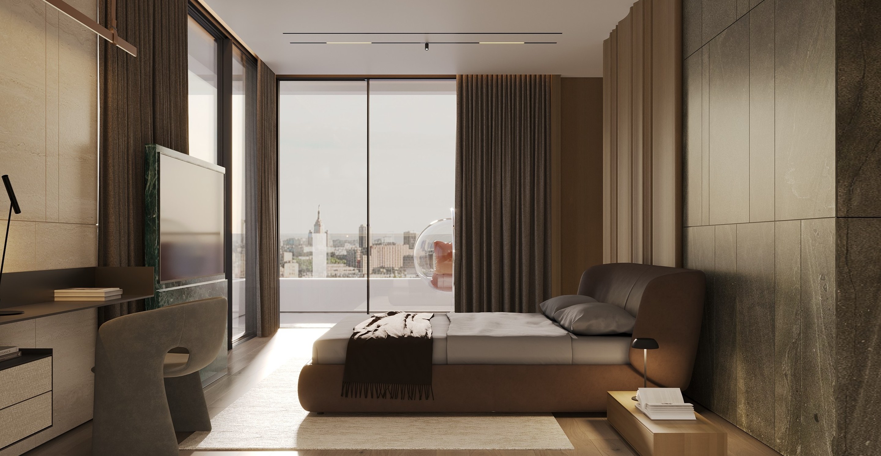 Penthouse Kampala guest bedroom view
