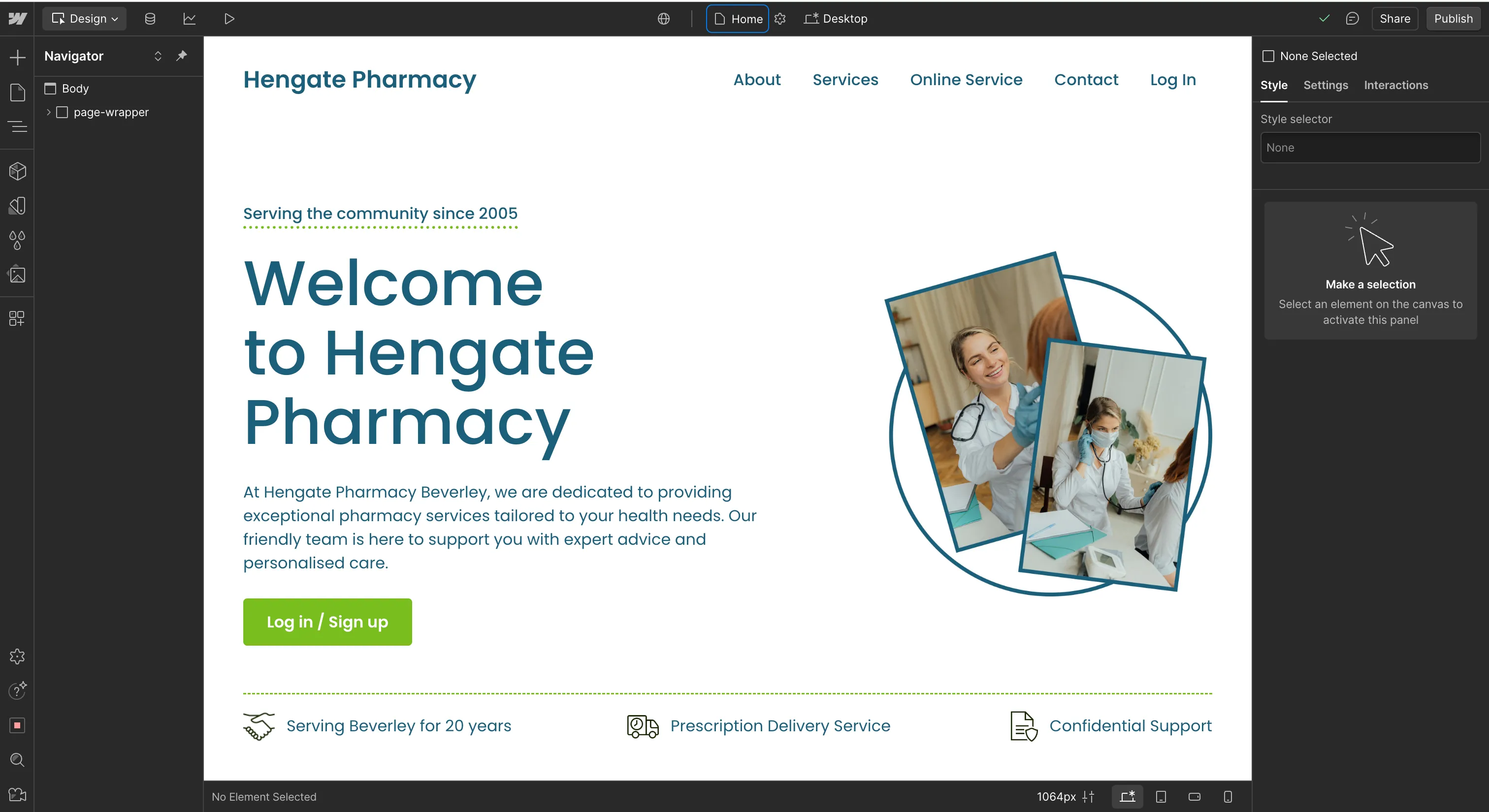 An image showing webflow development