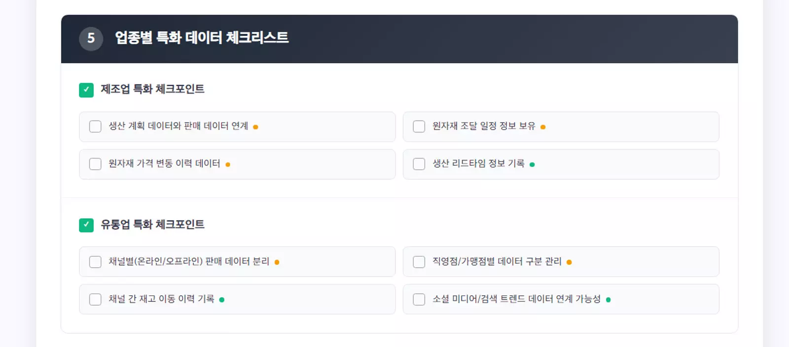 수요예측 도입 전, 업종별 데이터 준비 전략과 구현 고려사항