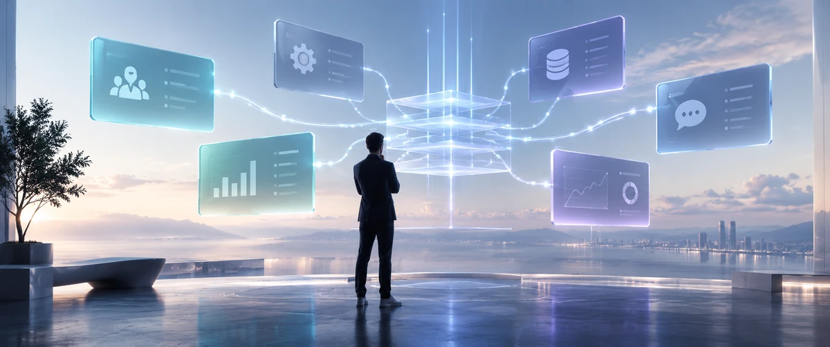 Conexión de sistemas empresariales mediante integración nativa, API y middleware.