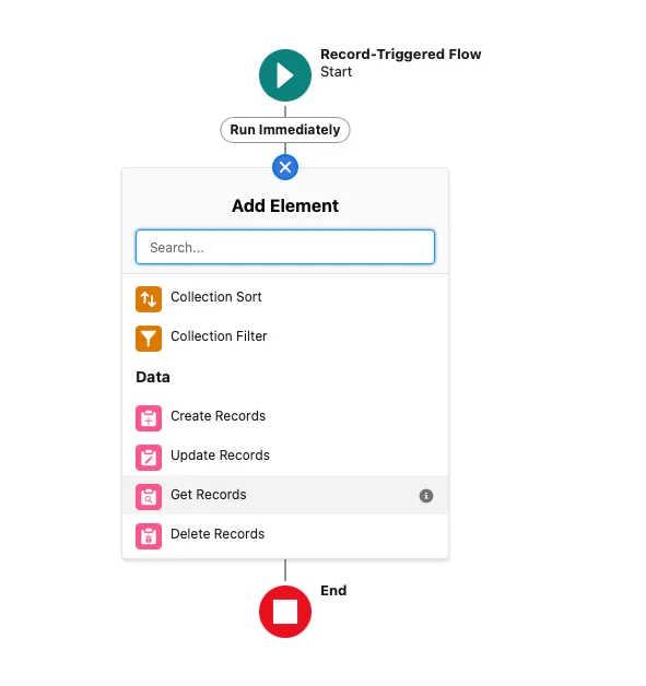 Add element flow in Salesforce