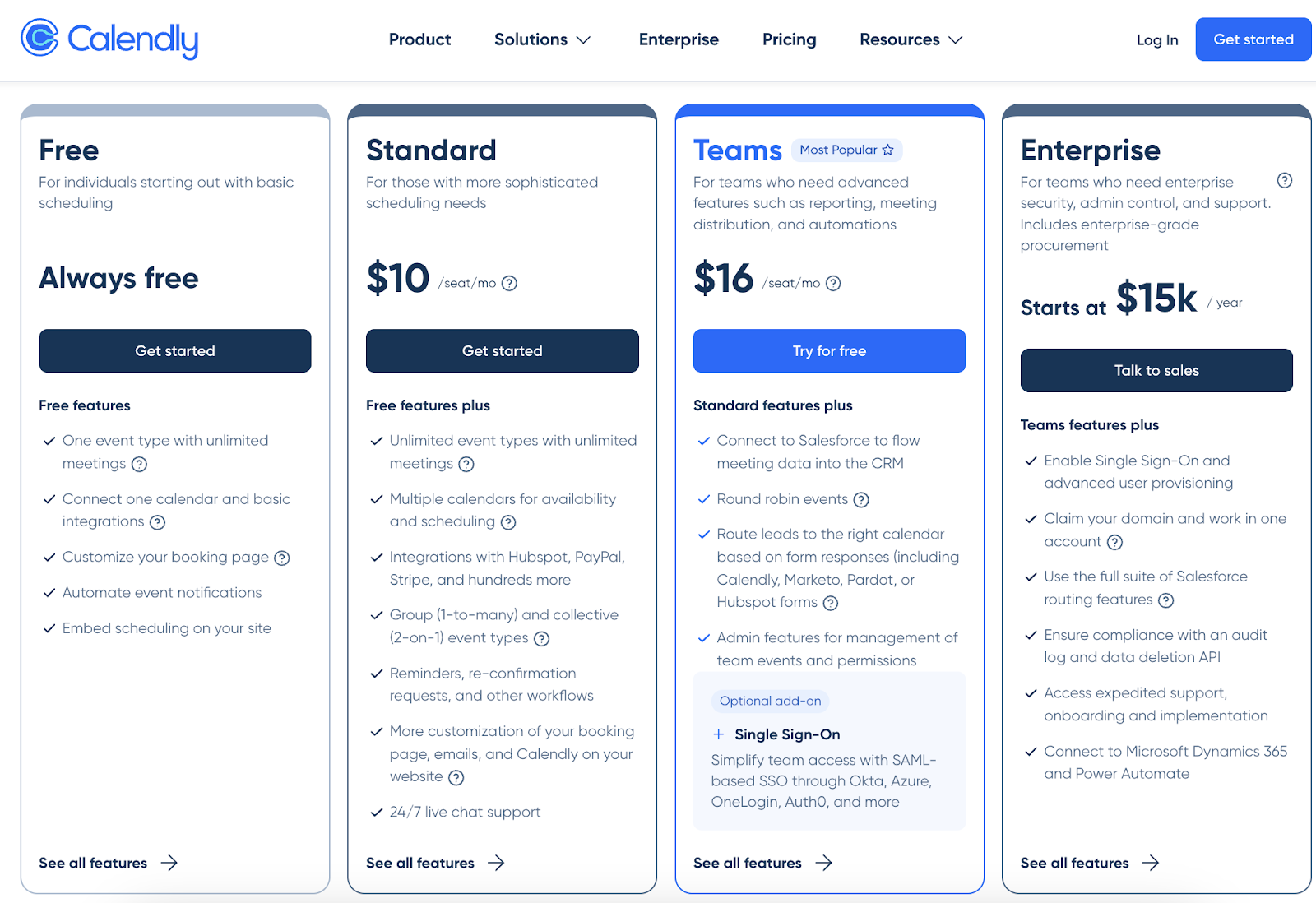 Calendly’s Pricing Plans | HubSpot Meetings Alternative