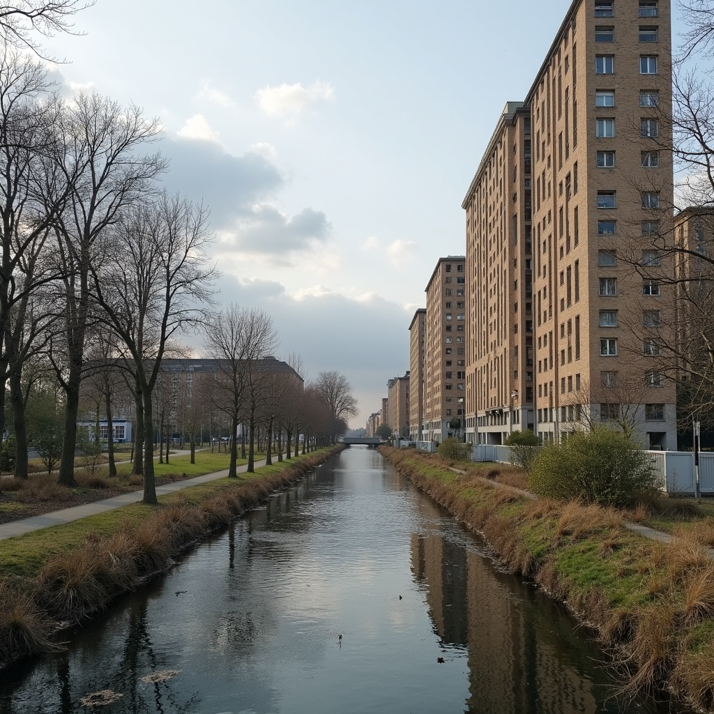 Historisches Berliner Gebäude im Abriss, moderne Architektur im Hintergrund, Bauarbeiter bei der Arbeit.