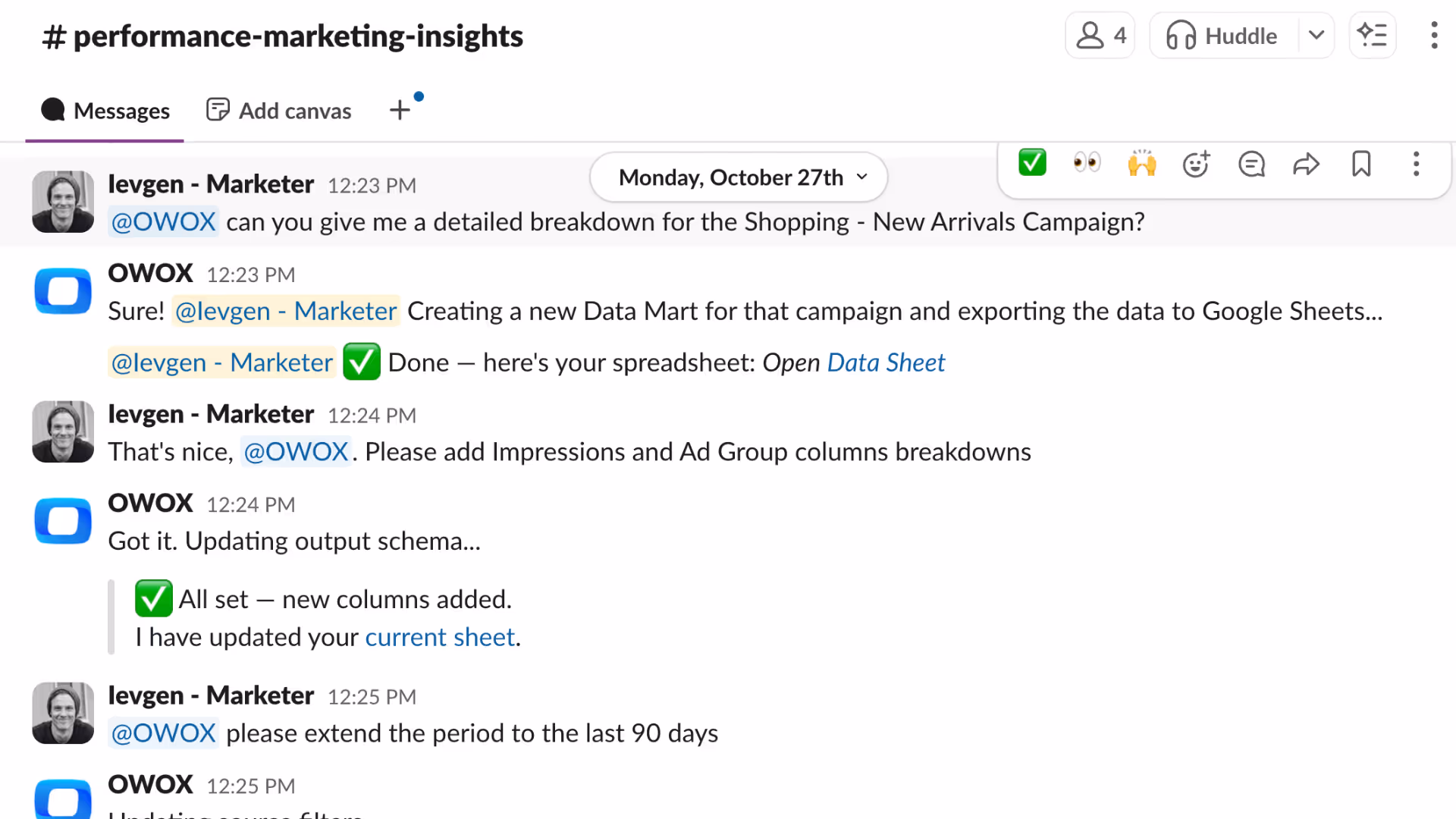 Business user engages with the insights, refining & getting deeper