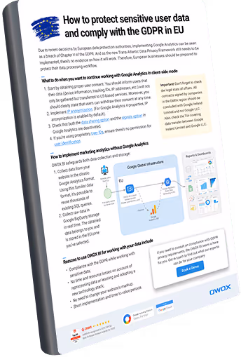 How to protect sensitive user data and comply with the GDPR in EU