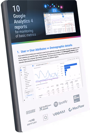 10 Google Analytics 4 reports for monitoring of basic metrics