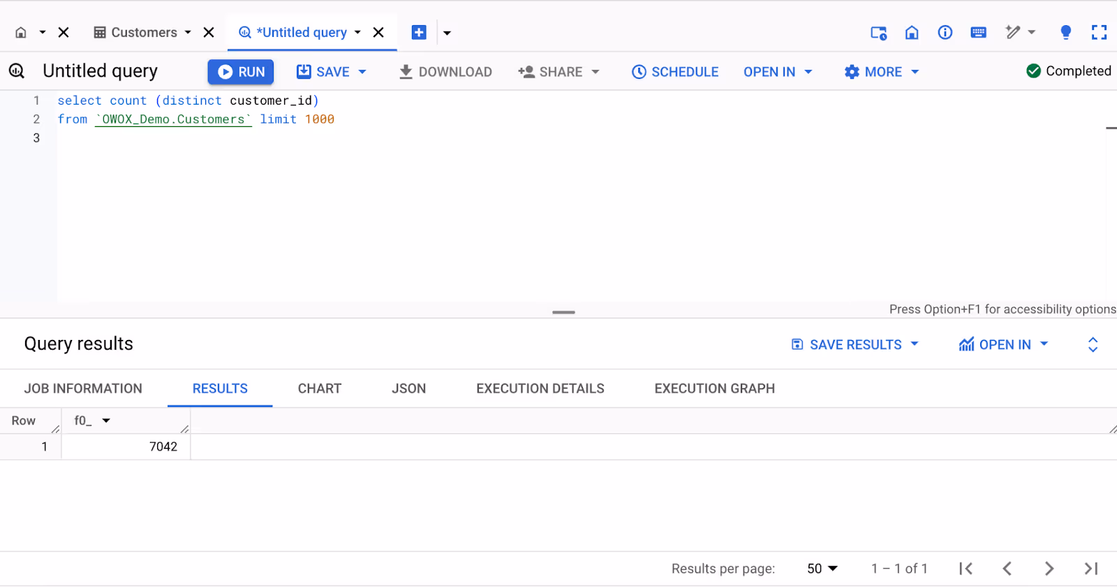 Example of Unformatted SQL Code written in BigQuery. i-shadow