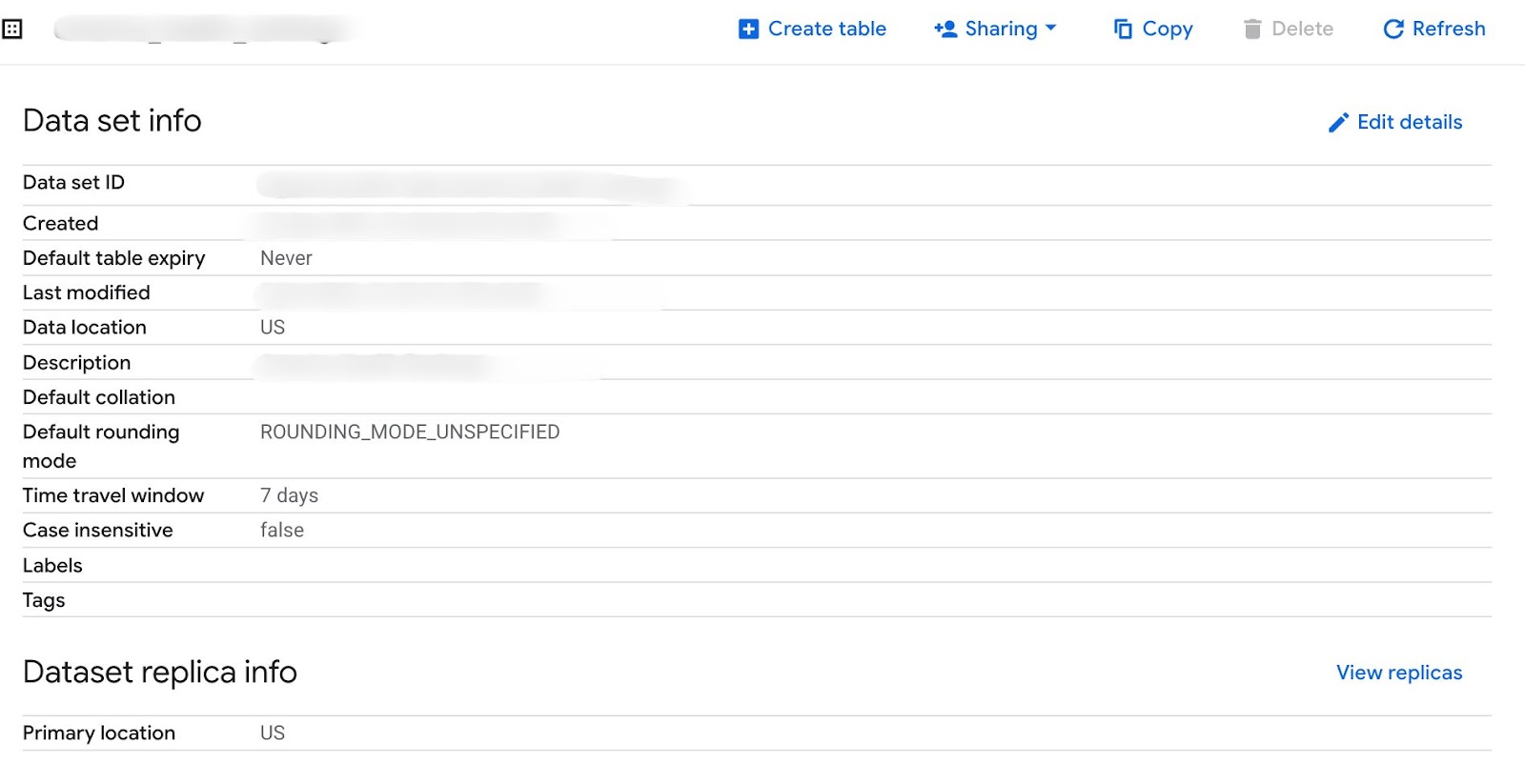 Changing BigQuery Time Travel Settings in Console. i-shadow