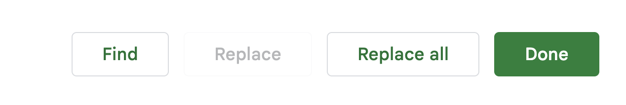 Google Sheets Find and Replace dialog button showing the option to Replace all. i-shadow