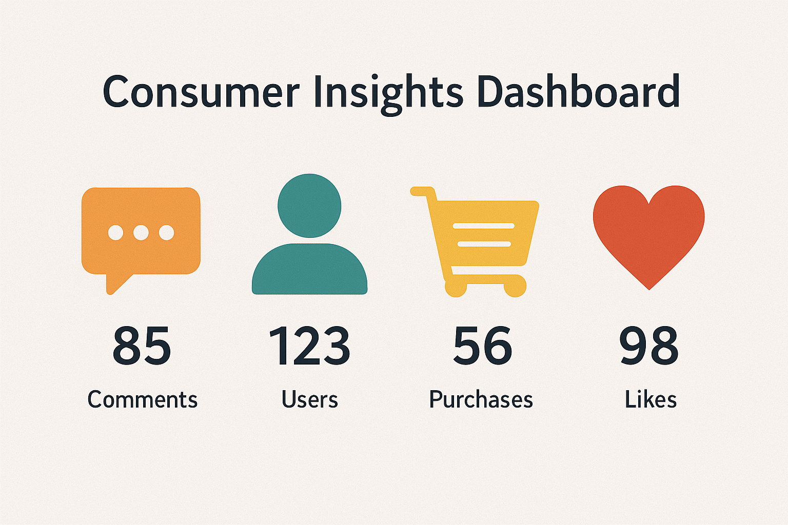 A good example of a Pictorial Chart with clear representation of customer insights.