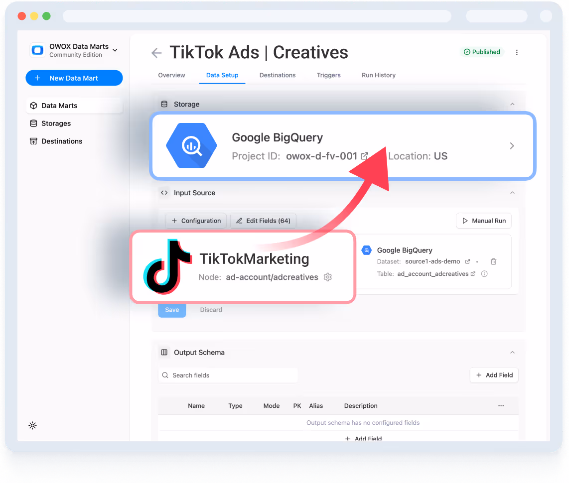 TikTok Ads Connector to Google BigQuery