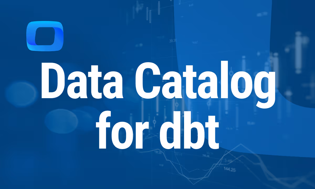 What Is a Data Catalog for dbt?