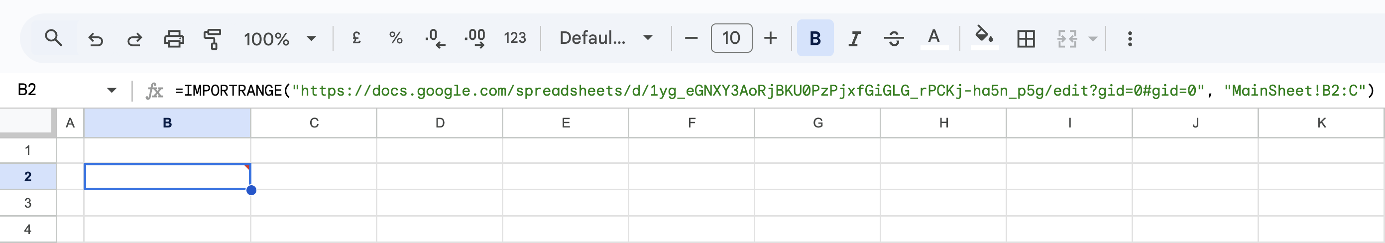Using IMPORTRANGE function in Google Sheets to pull validated Department data from another sheet. i-border