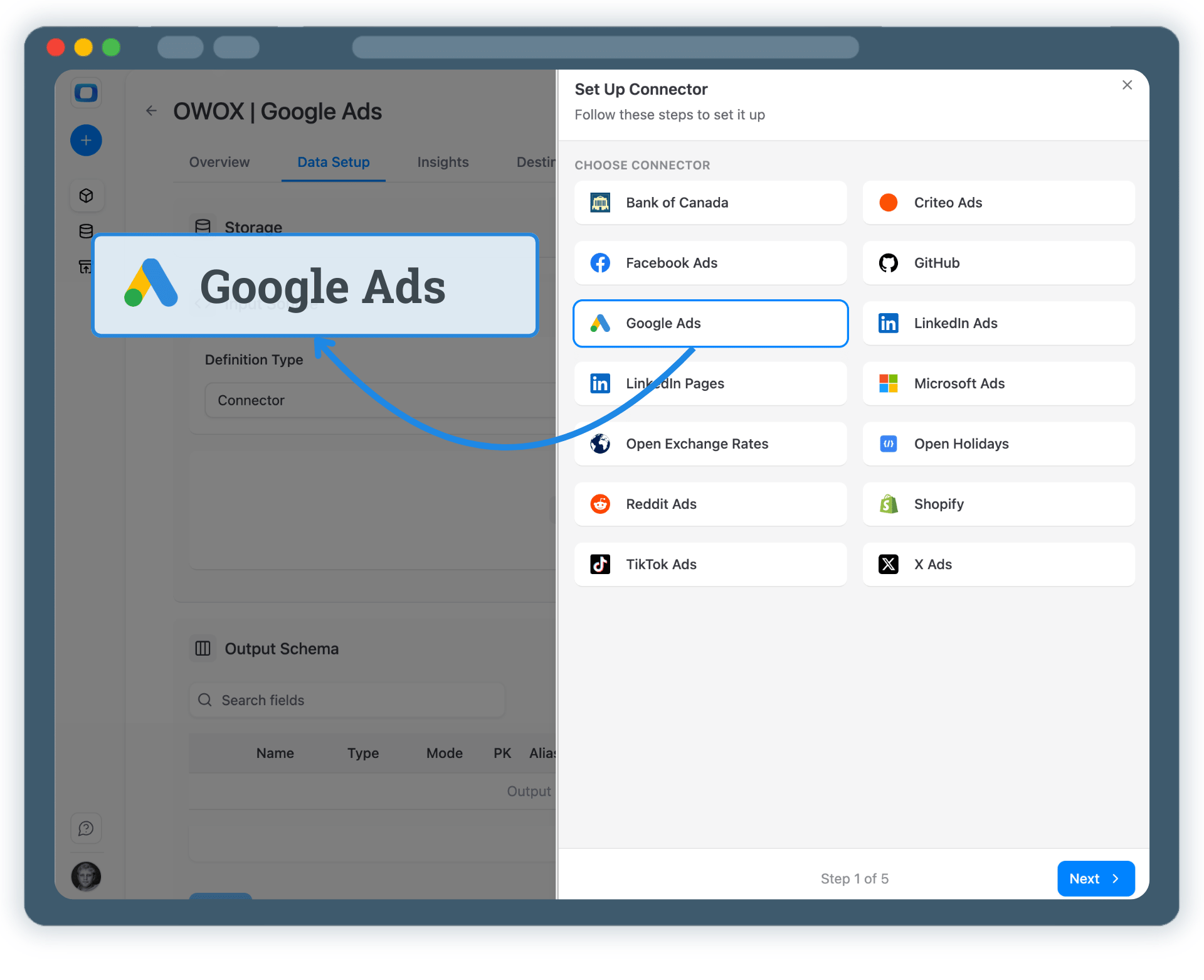 Step 2: Create a Google Ads Data Mart
