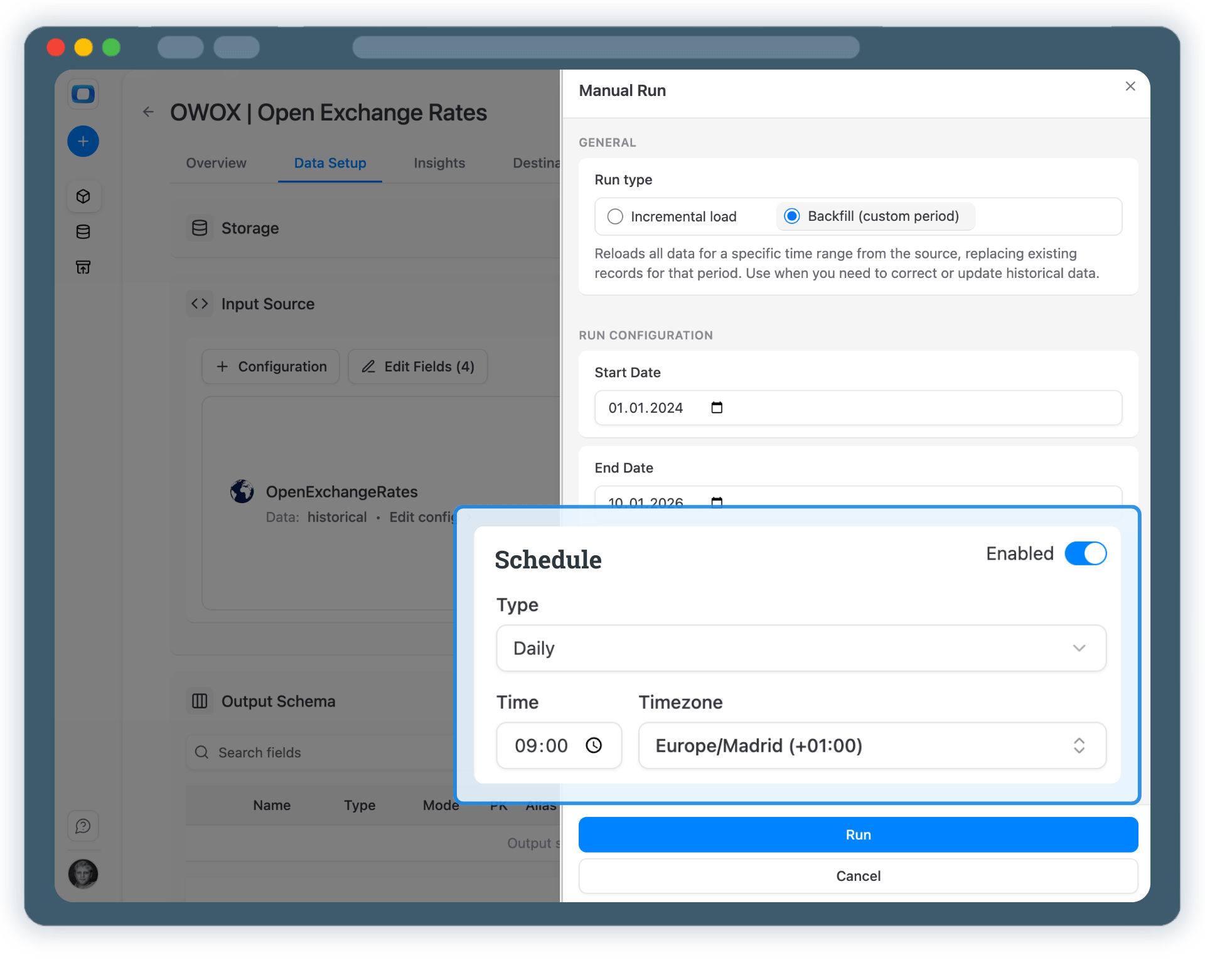 Step 4: Run & Schedule Exchange Rates Data Collection