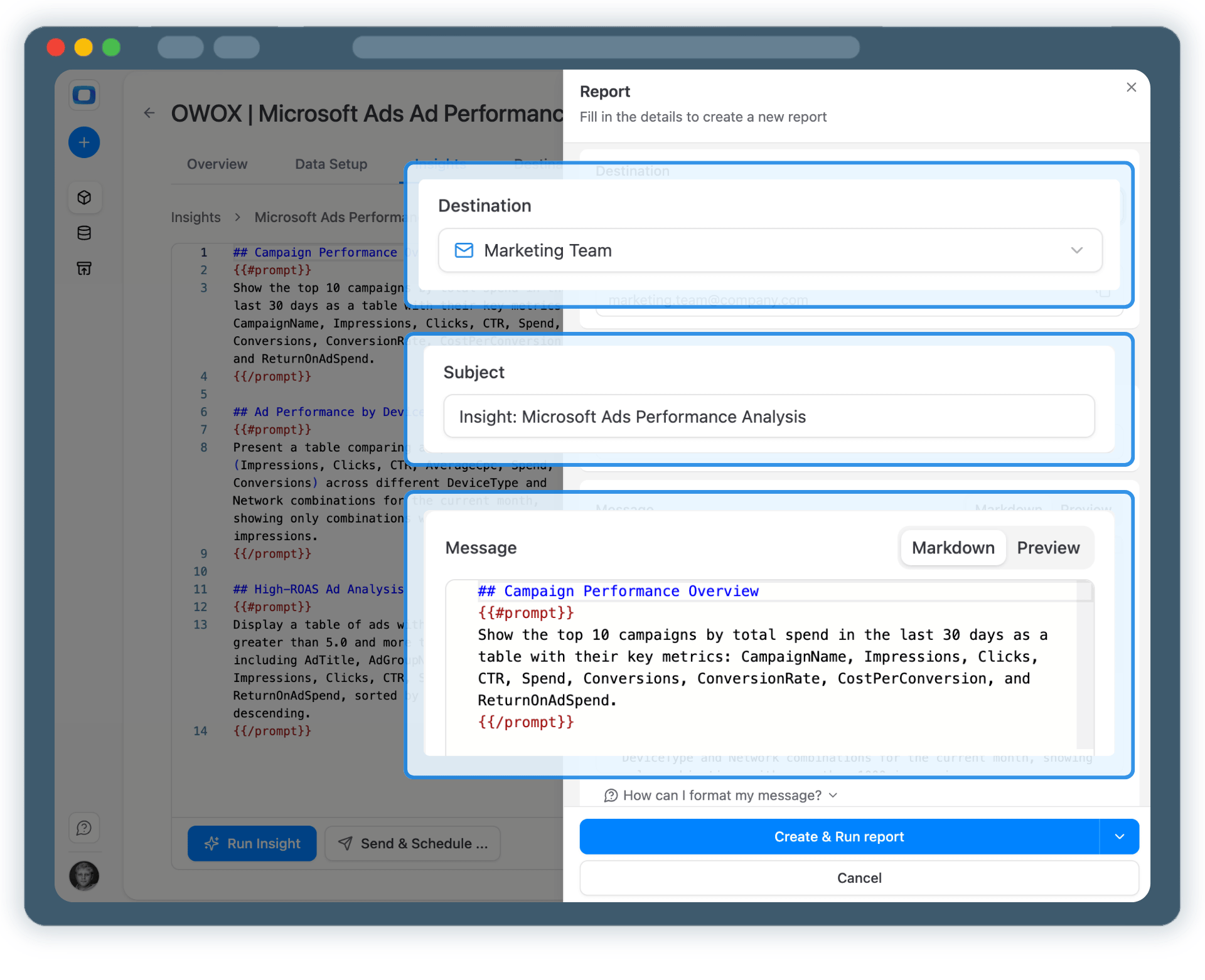 Step 5: Use Microsoft Ads Data Across BI Tools & AI Insights