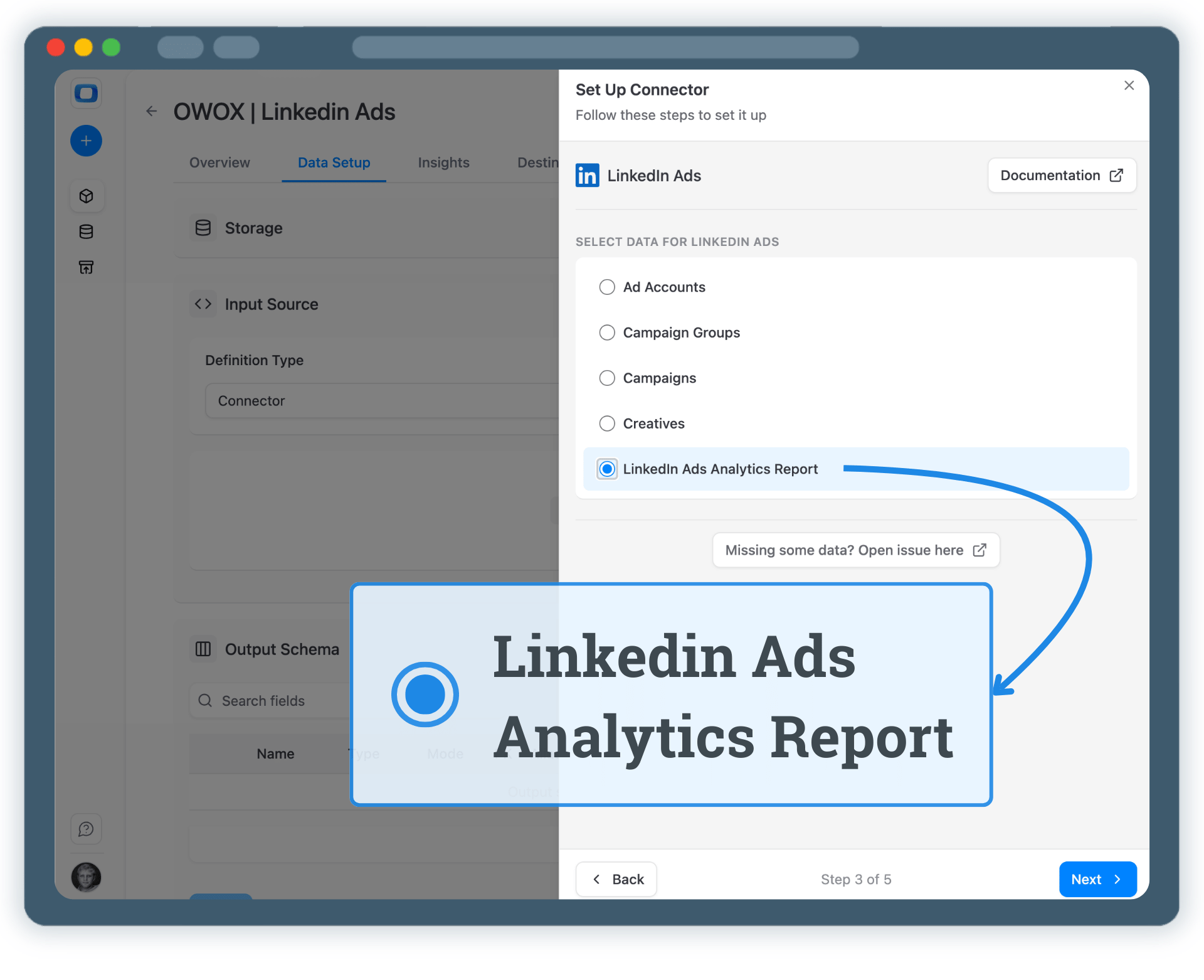 Step 3: Select Fields & Configure Data Import