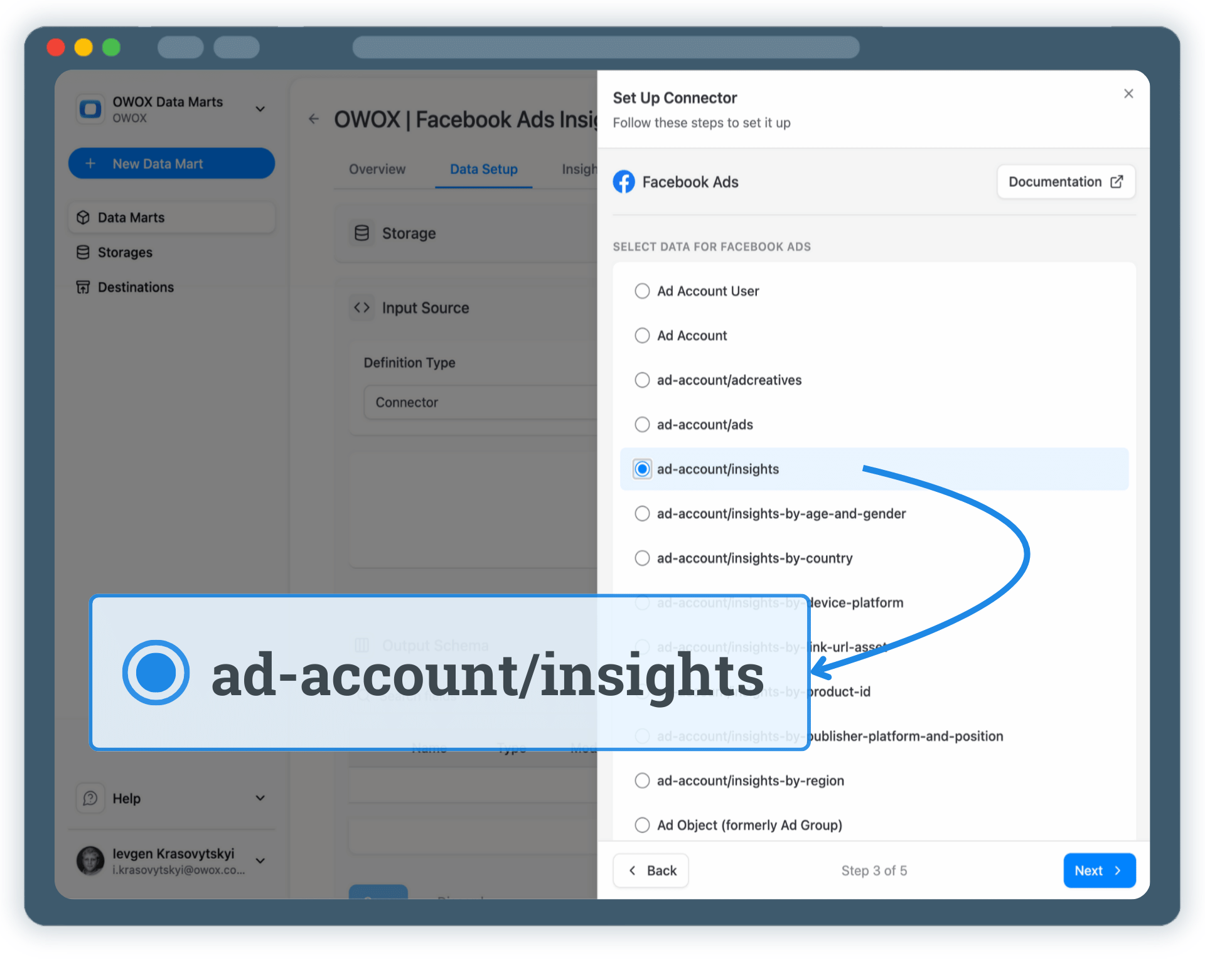 Step 3: Select Fields & Configure Data Import