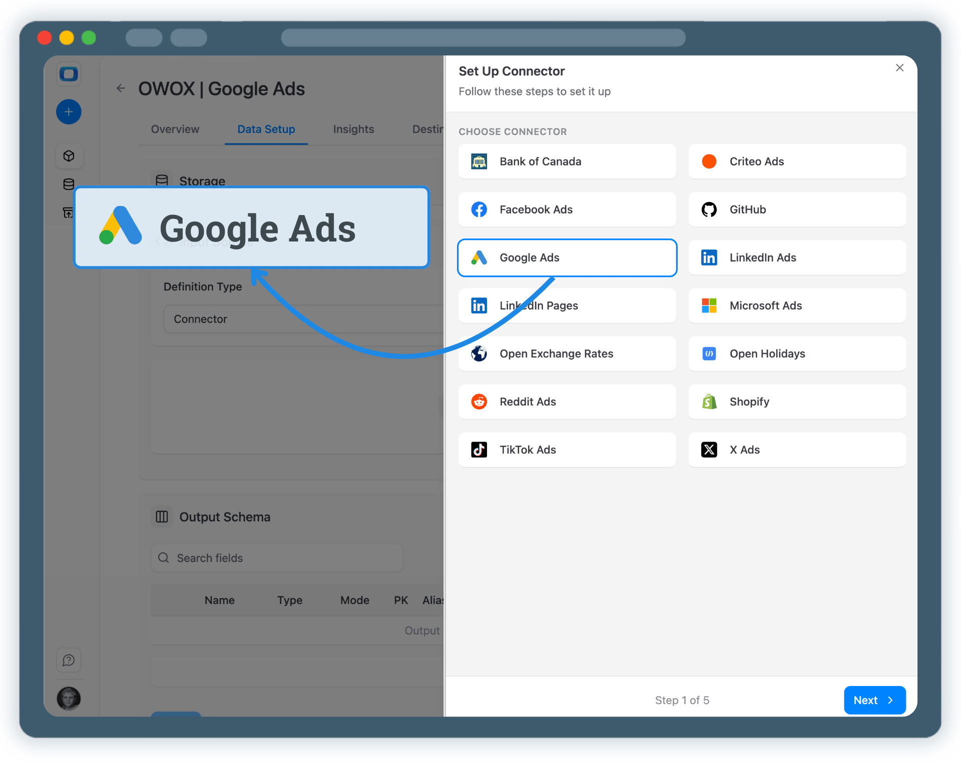 Step 2: Create an Google Ads Data Mart