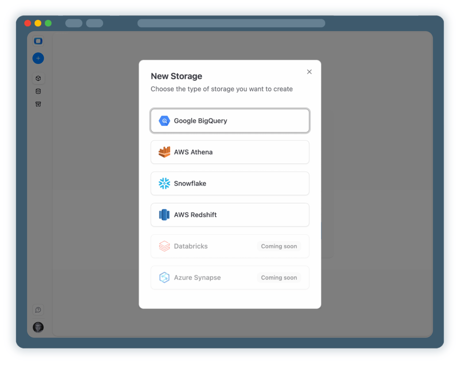 Step 1: Select a Data Storage