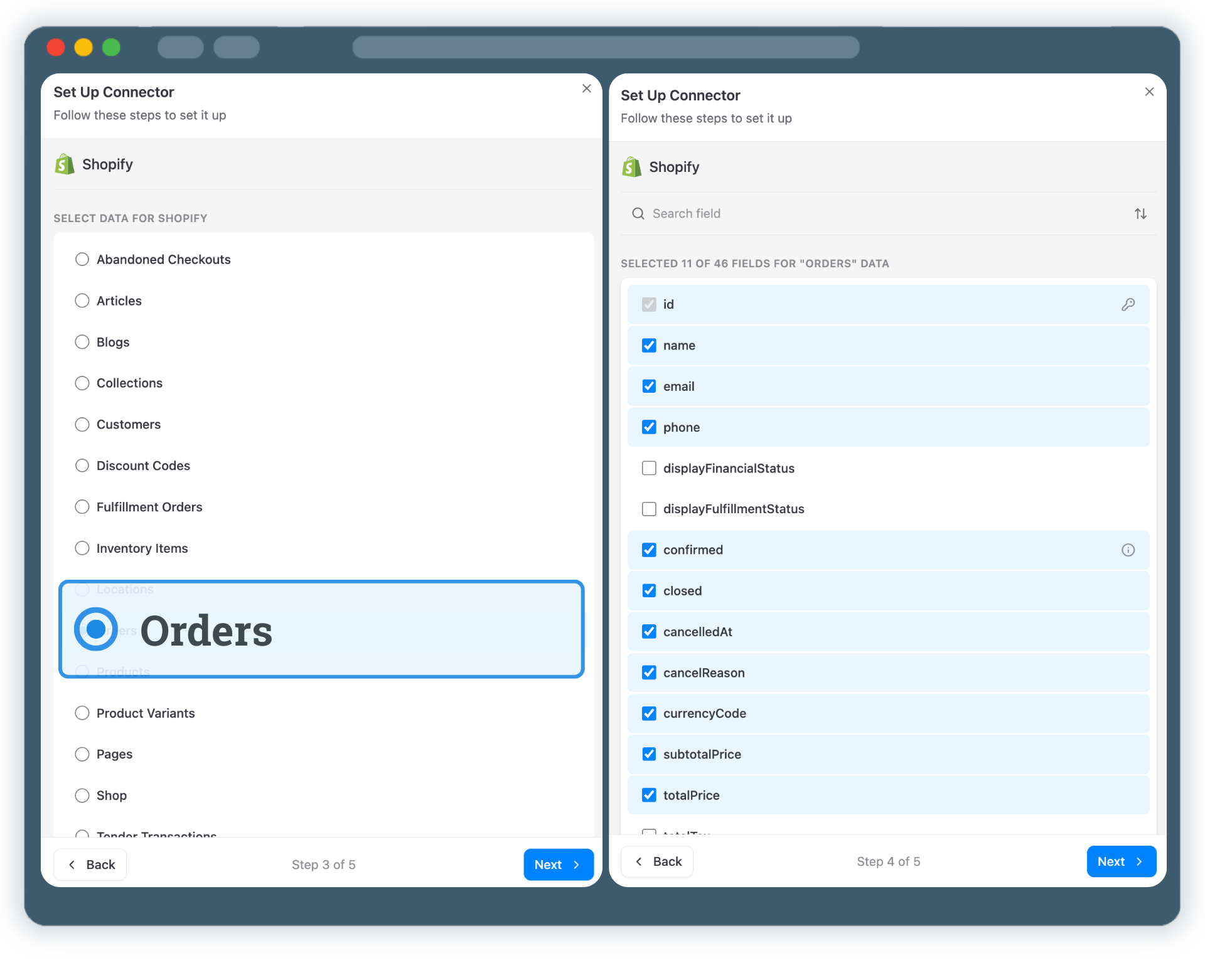 Step 3: Select API Endpoint & Fields