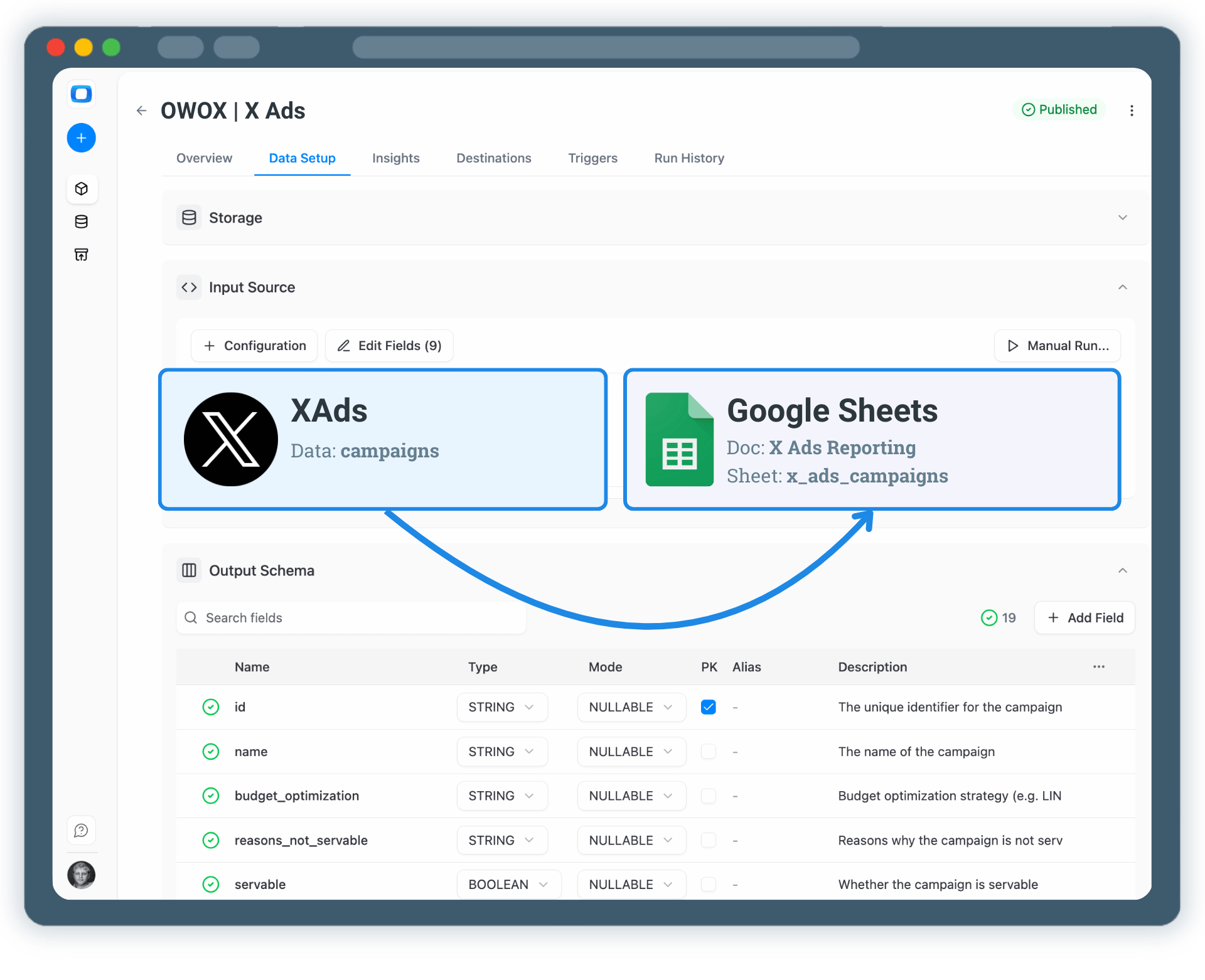 Connect Twitter Ads Data to Google Sheets