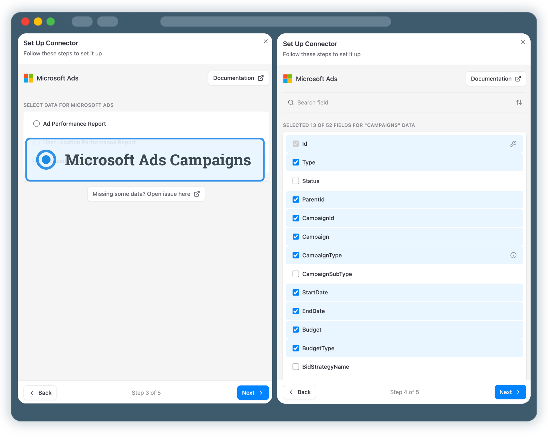 Step 3: Select API Endpoint & Fields