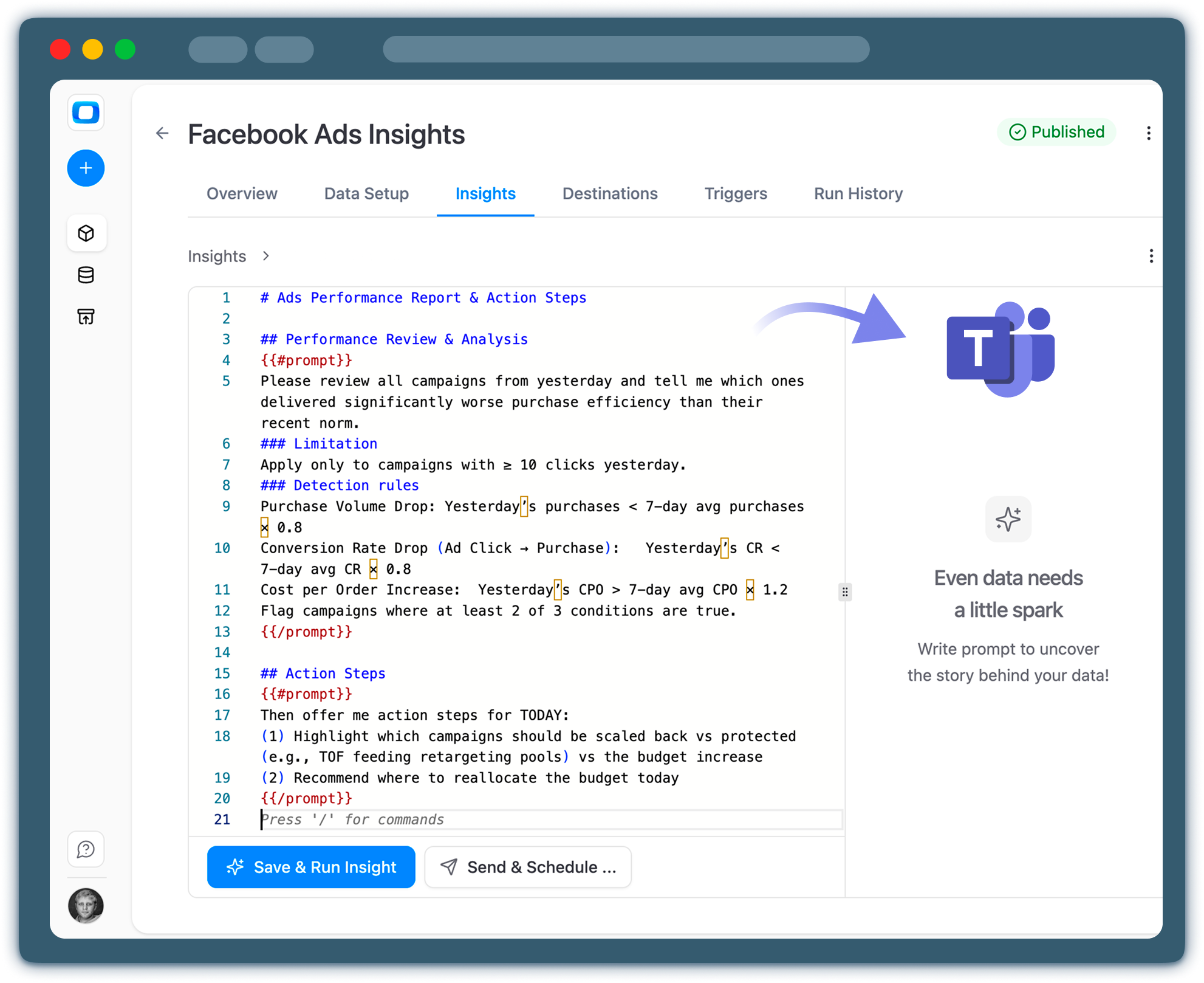 How teams use OWOX AI Insights with Microsoft Teams