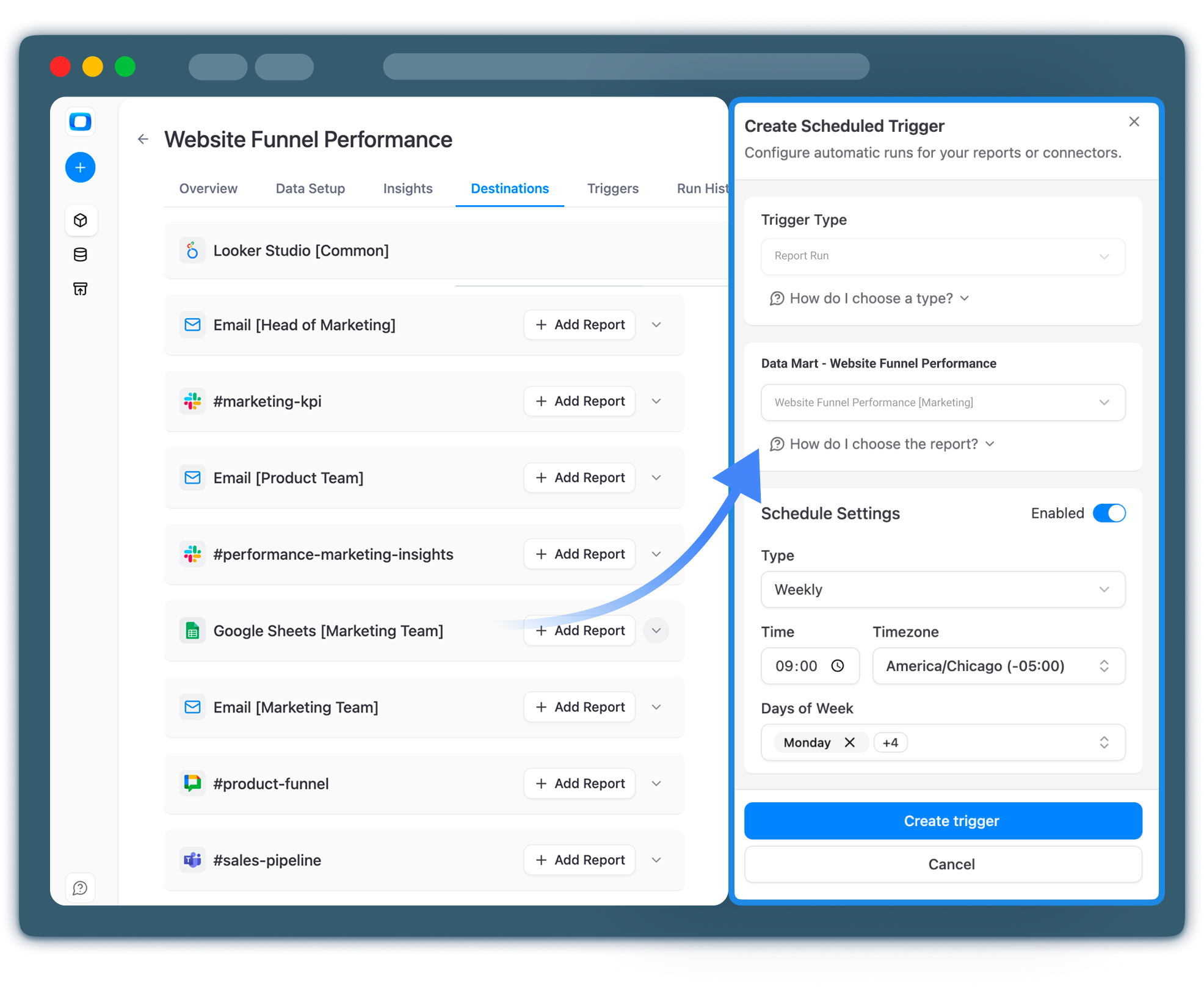Step 4: Send & Schedule Redshift Data to Google Sheets