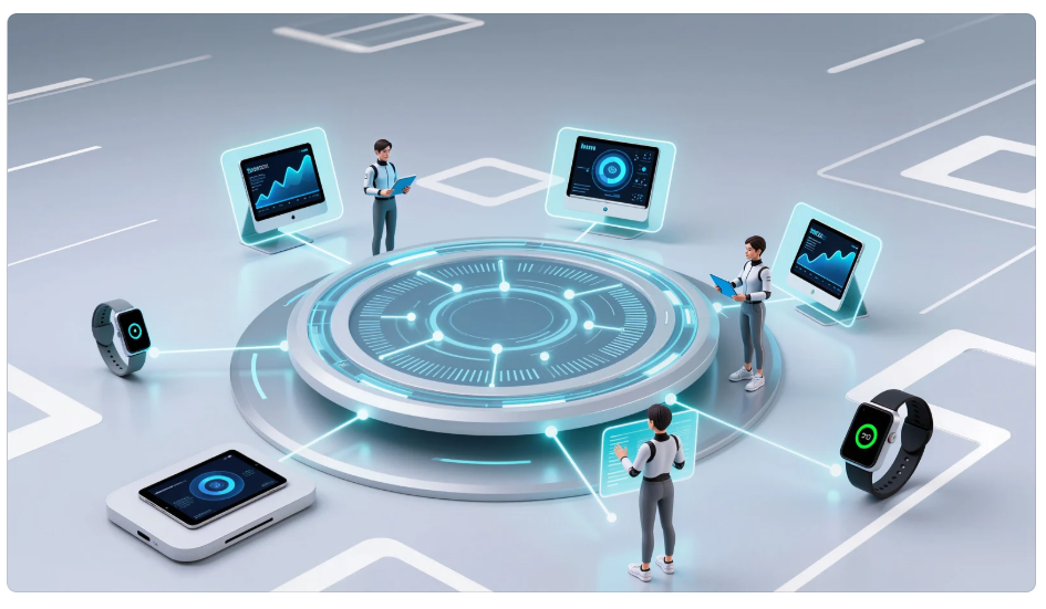 Enterprise analytics ecosystem illustration showing why Snowflake became a standard data platform, combining security, scalability, reliability, and broad tool integration for large organizations. i-radius