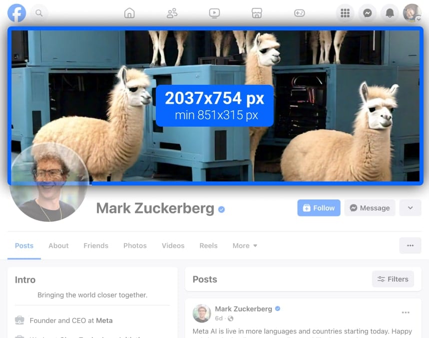 Facebook cover image as it appears on personal timelines. i-border i-radius