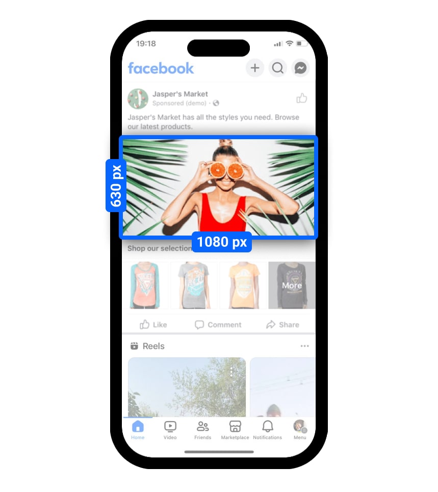Facebook catalog image showcasing product details, including visuals and descriptions,