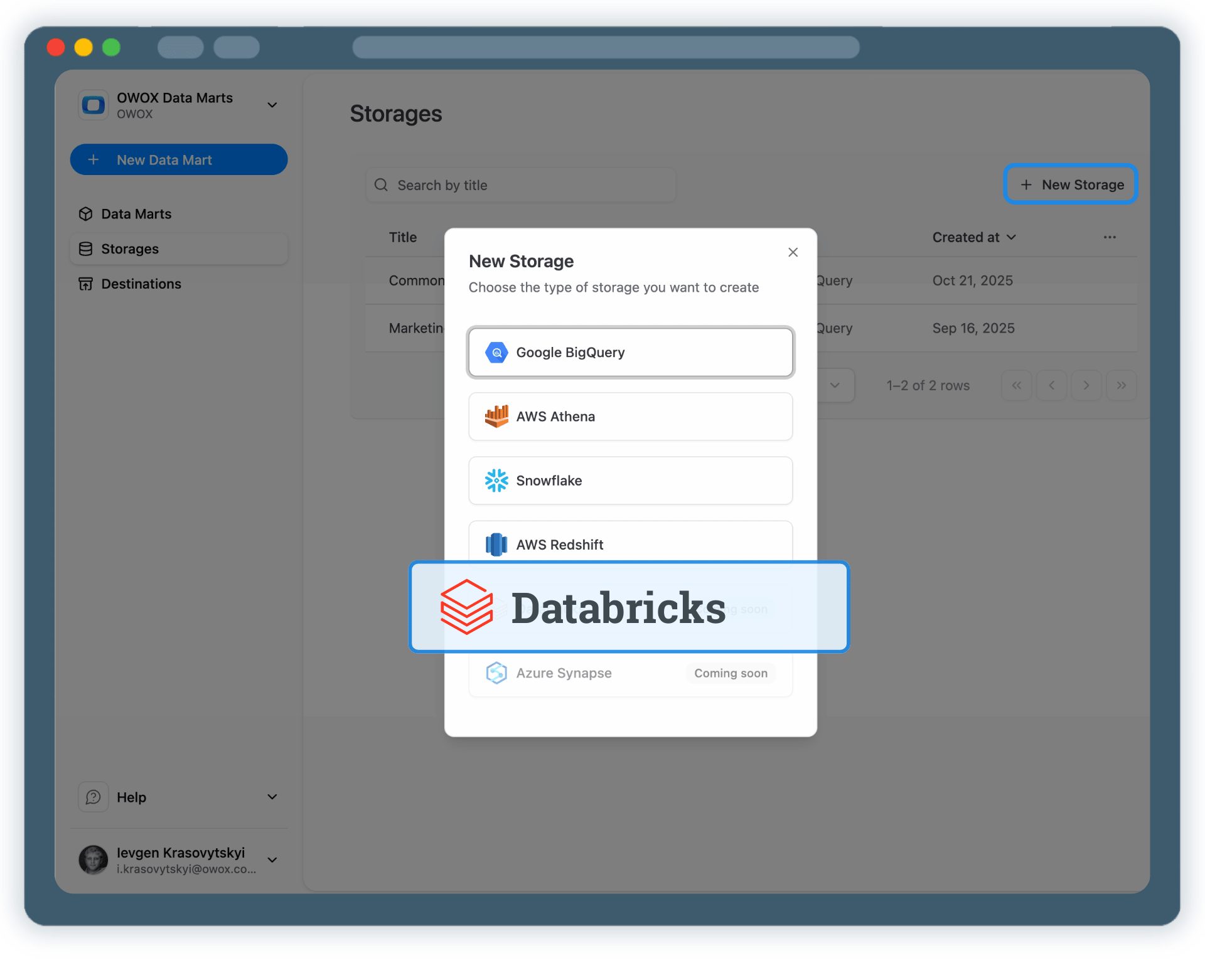 Step 1: Create a Databricks Data Storage