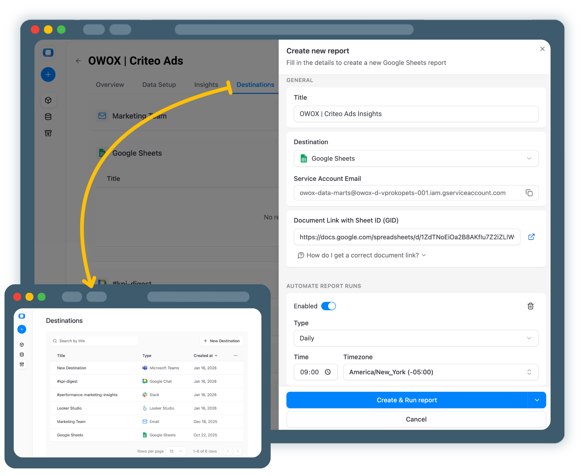 Step 4: Create Criteo Ads Report in Google Sheets