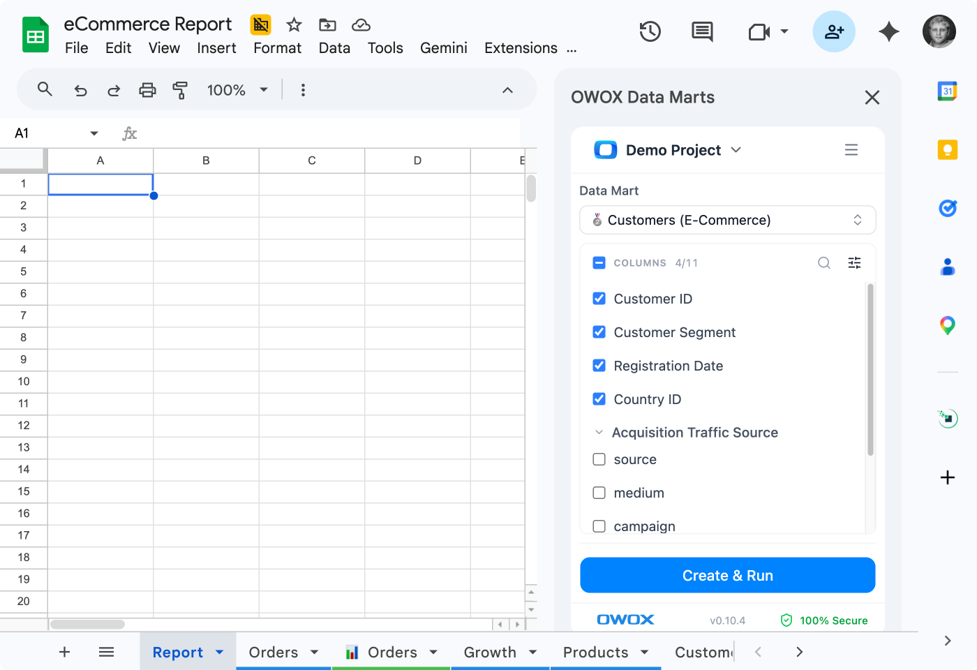 Who is Google Sheets with OWOX for?