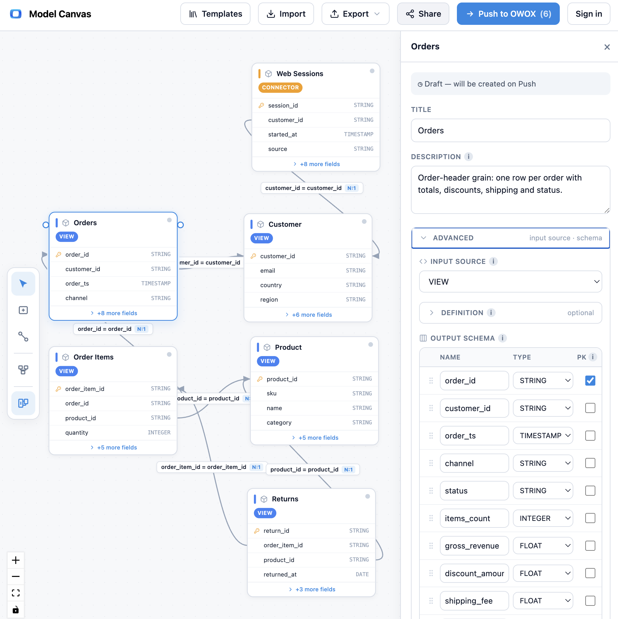 OWOX Joined Data Marts turn your existing data warehouse tables into self-service reports in minutes — connect tables with keys, pick columns, publish to Google Sheets. Your stakeholders stop waiting. Your backlog stops growing.