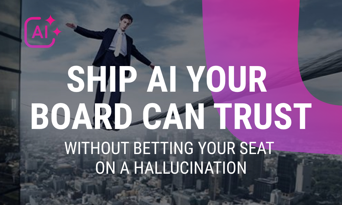 75% of data leaders who can't show AI value lose their seat by 2027. The de-risked path: auditable, governed AI answers with ROI you can baseline.