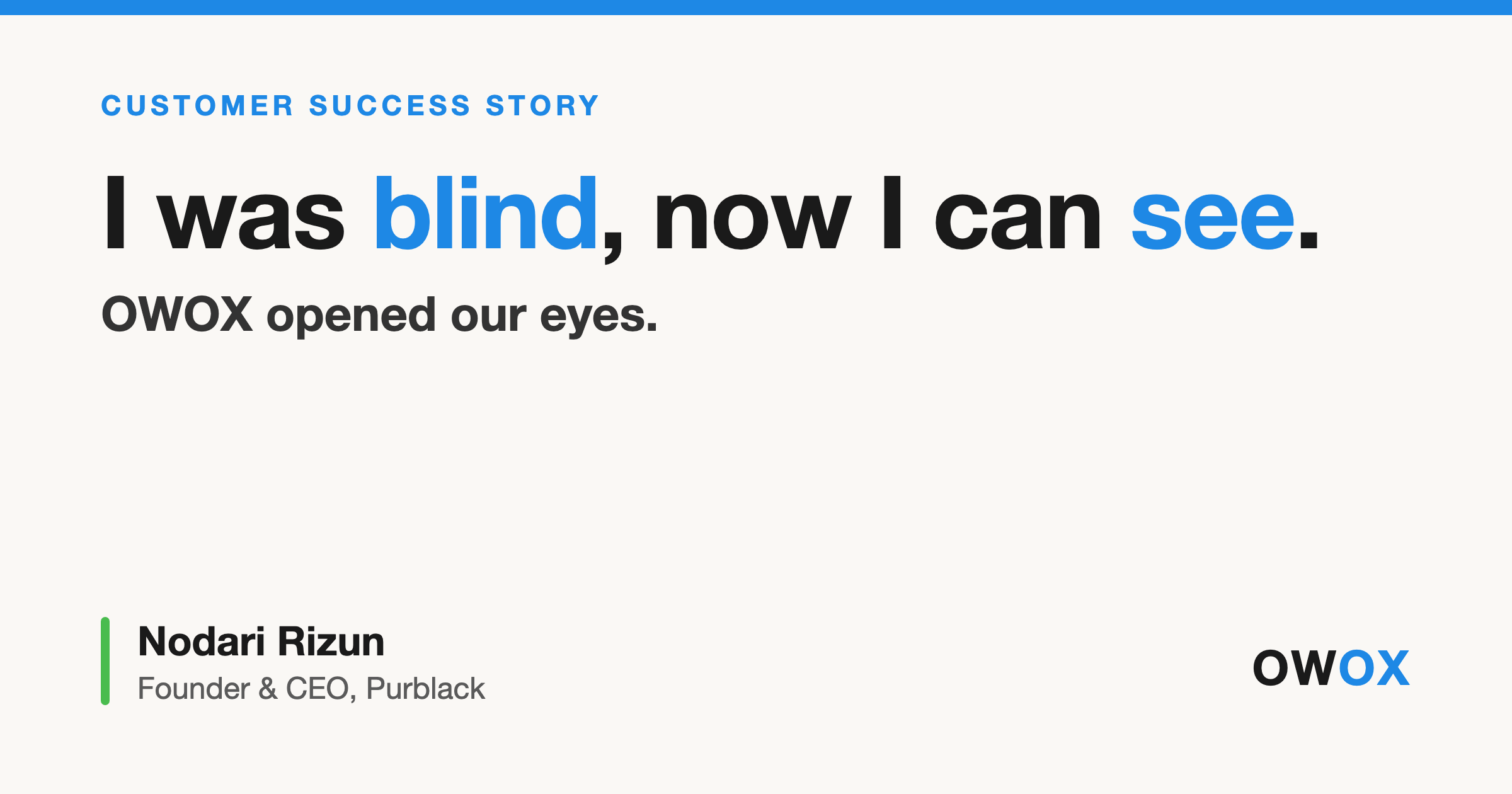 "For 10 years I was blind." The day Pürblack® founder stopped guessing