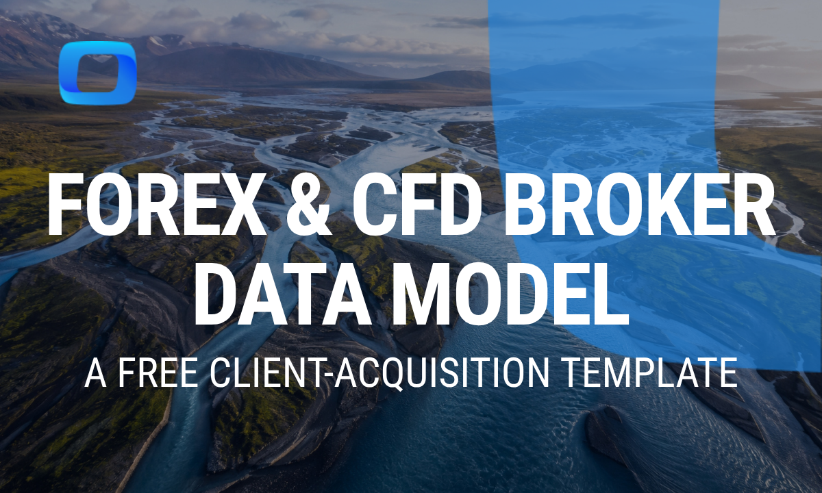8-mart brokerage acquisition model: session → lead → registration → KYC → FTD → NTC, with cost-per-FTD and client quality on one canvas. Free, exports to OKF.