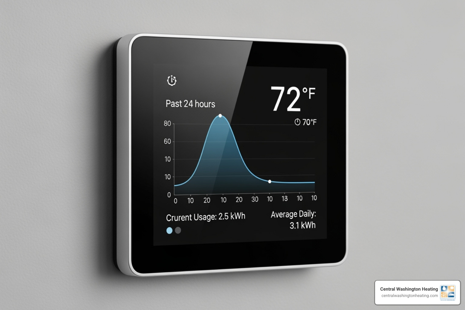 A modern smart thermostat displaying energy usage information - AC unit brands A modern smart thermostat displaying energy usage information - AC unit brands