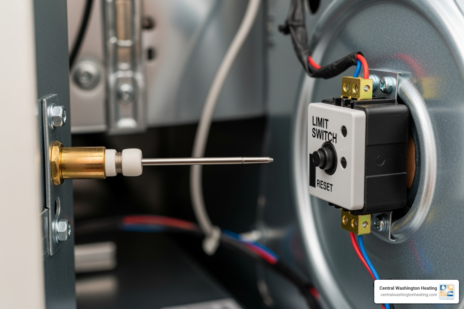 furnace flame sensor and limit switch - Furnace blowing cold air