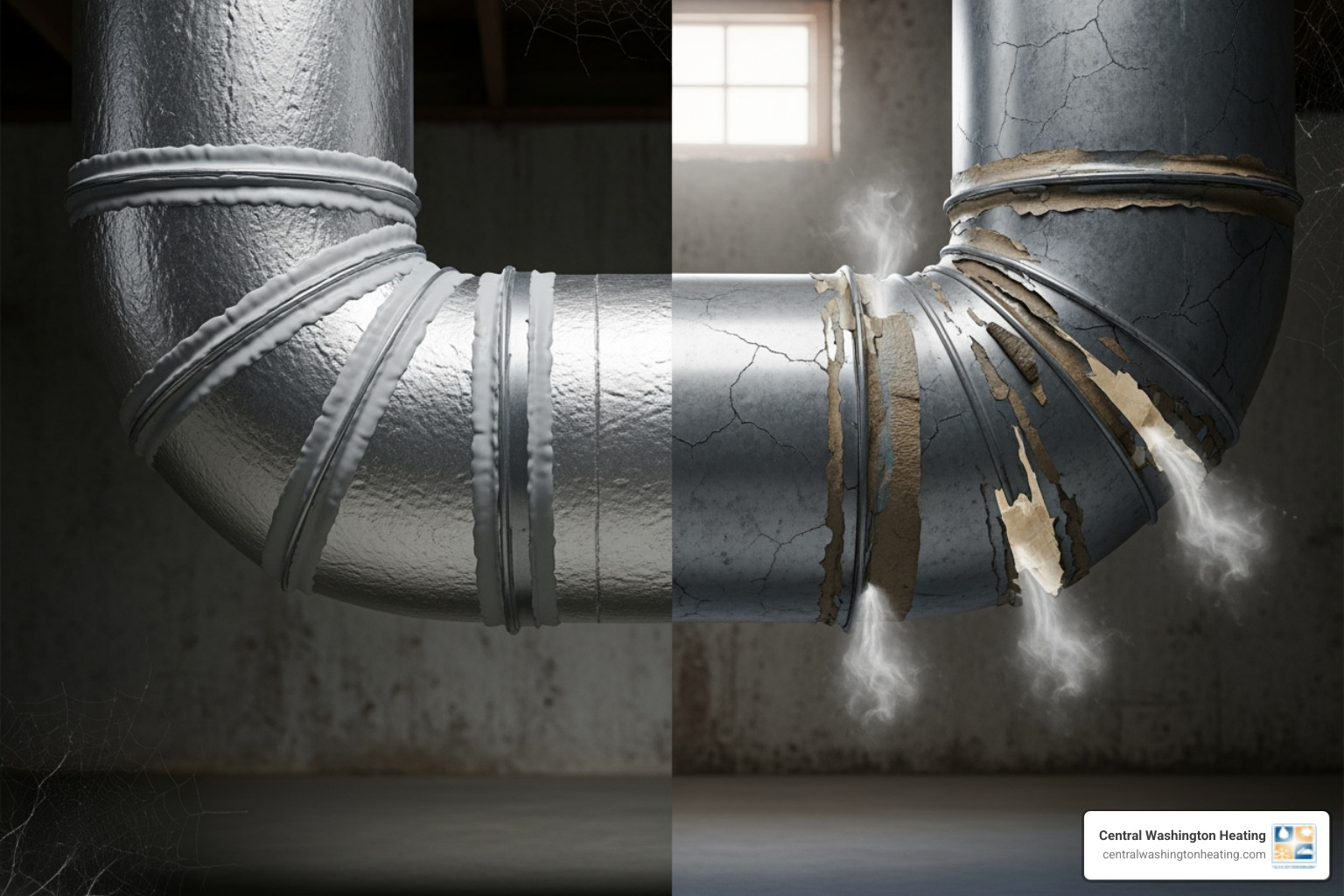 sealed vs leaky ductwork - Furnace blowing cold air